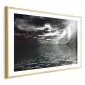 Plakat Burza 90x60 cm z ramą złotą z marginesem | MIRAT.