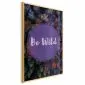 Plakat Be wild 21x30 cm z ramą złotą bez marginesu | MIRAT.