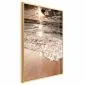 Plakat Przestrzeń fal 29,7x42 cm z ramą złotą bez marginesu | MIRAT.