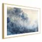 Plakat Lasek we mgle 60x40 cm z ramą złotą z marginesem | MIRAT.