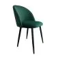 Krzesło CLAUDINE 1 VELVET zielone z czterema nogami | MIRAT. w stylu  kolekcja