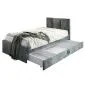 Łóżko młodzieżowe VIVO 2 100x200 szare z szufladą z pojemnikiem na pościel I sklep meblowy MIRAT.