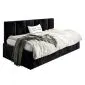 Łóżko młodzieżowe SORA 80x200 czarne z panelem bocznym i pojemnikiem na pościel I sklep meblowy MIRAT.