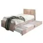 Łóżko młodzieżowe VIVO 2 100x200 beżowe z wysuwaną szufladą I sklep meblowy MIRAT.