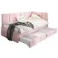 Łóżko młodzieżowe AURA 2 100x200 różowe z szufladą dla nastolatki I sklep meblowy MIRAT.