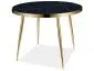 Stół okrągły CALVIN czarny marmur/złoty szklany | MIRAT. w stylu GLAMOUR kolekcja