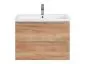 Szafka pod umywalkę CAPRI 80 cm dąb wisząca z szufladami | MIRAT. w stylu kolekcja CAPRI