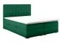 Łóżko kontynentalne REZEN 140 zielone velvet z pojemnikiem do sypialni | MIRAT. styl GLAMOUR