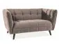Sofa CASTELLO VELVET 2 beżowa tapicerowana do salonu | MIRAT. styl GLAMOUR, LOFT kolekcja CASTELLO