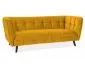 Sofa CASTELLO VELVET 3 curry aksamitna trzyosobowa | MIRAT. styl GLAMOUR kolekcja CASTELLO