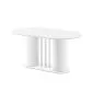 Stół rozkładany CESARO 160(208)x89 biały połysk owalny do jadalni I sklep meblowy MIRAT.