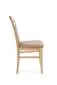 Krzesło CITRONE dąb sonoma z beżowym siedziskiem | MIRAT. styl KLASYCZNY kolekcja CITRONE