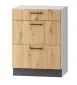 Szafka kuchenna stojąca 60 CLARA D60S/3 dąb artisan z szufladami | MIRAT. w stylu  kolekcja CLARA