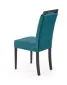 Krzesło CLARION 2 VELVET ciemnozielone tapicerowane z drewnianymi nogami | MIRAT.