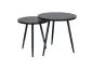 Stolik CLEO czarny złożony z dwóch ław o okrągłym blacie | MIRAT. styl LOFT