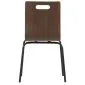 Krzesło ze sklejki laminowanej WERDI A orzech/czarne do kuchni I sklep meblowy MIRAT.