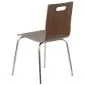 Krzesło ze sklejki laminowanej WERDI A orzech/stal nierdzewna do kawiarni I sklep meblowy MIRAT.