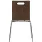 Krzesło ze sklejki laminowanej WERDI A orzech/stal nierdzewna do kawiarni I sklep meblowy MIRAT.