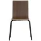 Krzesło ze sklejki laminowanej WERDI B ciemny orzech/czarne kawiarniane I sklep meblowy MIRAT.