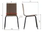 Krzesło ze sklejki laminowanej WERDI B ciemny orzech/czarne kawiarniane I sklep meblowy MIRAT.
