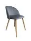 Krzesło CLAUDINE 2 BL VELVET ciemno szare/dąb kubełkowe na czarnych nogach | MIRAT. w stylu  kolekcja