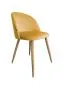 Krzesło CLAUDINE 2 VELVET musztardowe/curry/dąb nowoczesne na metalowych nogach | MIRAT. w stylu  kolekcja