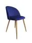 Krzesło CLAUDINE 2 VELVET granatowe/dąb w stylu glamour | MIRAT. w stylu  kolekcja
