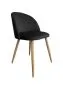 Krzesło CLAUDINE 2 VELVET czarne/dąb w stylu glamour na metalowych nogach | MIRAT. w stylu kolekcja