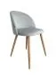 Krzesło CLAUDINE 2 VELVET jasno szare/dąb nowoczesne | MIRAT. w stylu kolekcja