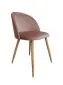 Krzesło CLAUDINE 2 VELVET różowe/dąb tapicerowane | MIRAT. w stylu kolekcja