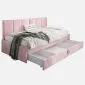 Łóżko młodzieżowe SORA 2 100x200 różowe z tapicerowanym oparciem i szufladą I sklep meblowy MIRAT.