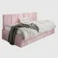 Łóżko młodzieżowe SORA 120x200 różowe z oparciem i pojemnikiem I sklep meblowy MIRAT.