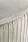 Pufa CRICKET VELVET jasnoszara w stylu glamour | MIRAT. styl GLAMOUR