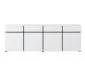 Komoda CROSS 4D4S 225cm biała/czarna czterodrzwiowa I sklep meblowy MIRAT. styl SKANDYNAWSKI