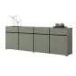Komoda CROSS 4D4S 225cm zielona/czarna z płyty laminowanej I sklep meblowy MIRAT.  kolekcja HV-CROSS