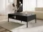 Stolik kawowy ISEO 104x68 czarny mat z szufladami I sklep meblowy MIRAT. styl GLAMOUR, LOFT, RYFLOWANY kolekcja ISEO