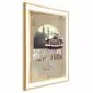 Plakat New York 21x30 cm z ramą złotą z marginesem | MIRAT.