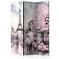 Parawan akustyczny Miasta 135x172 cm 3-częściowy szary | MIRAT.