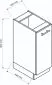 Szafka kuchenna stojąca 30 NATALIA D30 P/L/82 biała z półka | MIRAT.  kolekcja NATALIA