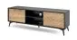 Szafka RTV GALAXY 154 stojąca czarna/dąb evoke I sklep meblowy MIRAT. styl LOFT kolekcja GALAXY PIASKI