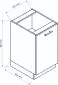 Szafka kuchenna stojąca 45 DENIS D45 biała mat z cichym domykiem I sklep meblowy MIRAT.  kolekcja DENIS
