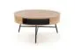 Stolik kawowy CAMILA 80x80 dąb/czarna do salonu w stylu industrialnym | MIRAT. styl LOFT