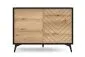 Komoda GALAXY 2D 104 cm czarna/dąb evoke I sklep meblowy MIRAT. styl LOFT kolekcja GALAXY PIASKI
