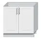 Szafka kuchenna stojąca 80 NATALIA D80 biała z uchwytami | MIRAT.  kolekcja NATALIA