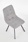 Krzesło K402 szare do salonu na czarnych metalowych nogach | MIRAT.