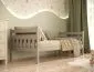 Szare łóżko dla dziecka z drewna sosnowego Lulek 160x80 | MIRAT