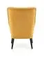 Fotel do salonu DELGADO VELVET musztardowy na drewnianych nogach | MIRAT. styl LOFT