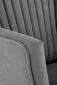 Fotel do salonu DELGADO VELVET szary z przeszyciami | MIRAT. styl LOFT