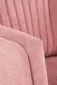 Fotel do salonu DELGADO VELVET różowy na czarnych nogach | MIRAT. styl LOFT