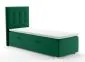 Łóżko kontynentalne JAGULA 90 zielony velvet z materacem w stylu glamour | MIRAT. w stylu GLAMOUR kolekcja